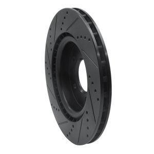 Land Rover Range Rover Sport Brake Rotor (1) - Rear Right - R1 Concepts - Drilled & Slotted - Black - `18-`20